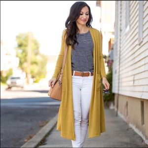 LulaRoe Mustard Yellow Long Cardigan